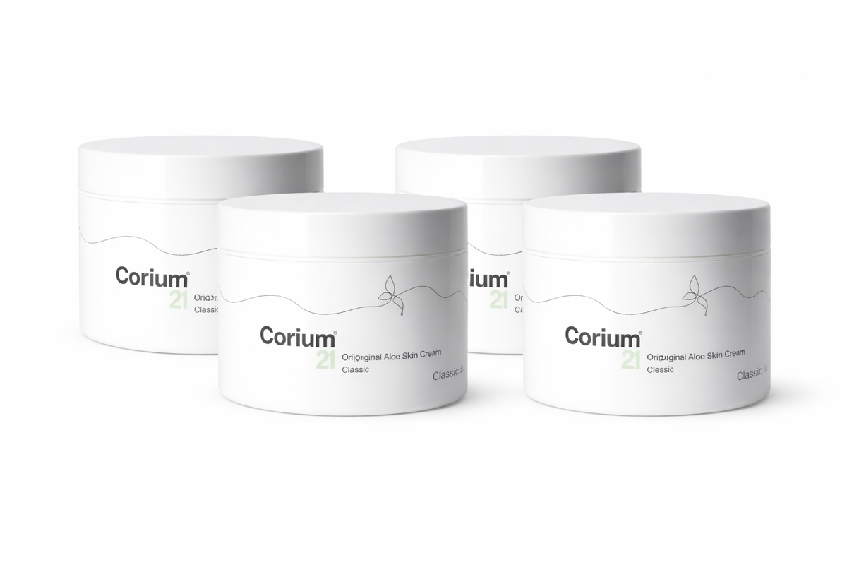 The Complete Collection: four jars of Corium 21 aloe vera skin cream