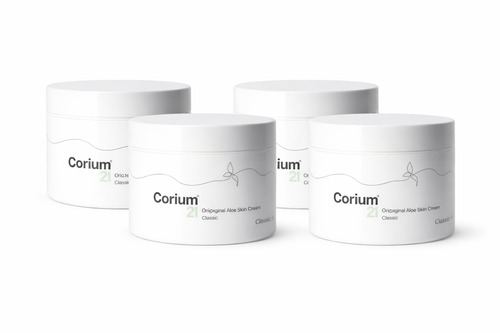 The Complete Collection: four jars of Corium 21 aloe vera skin cream