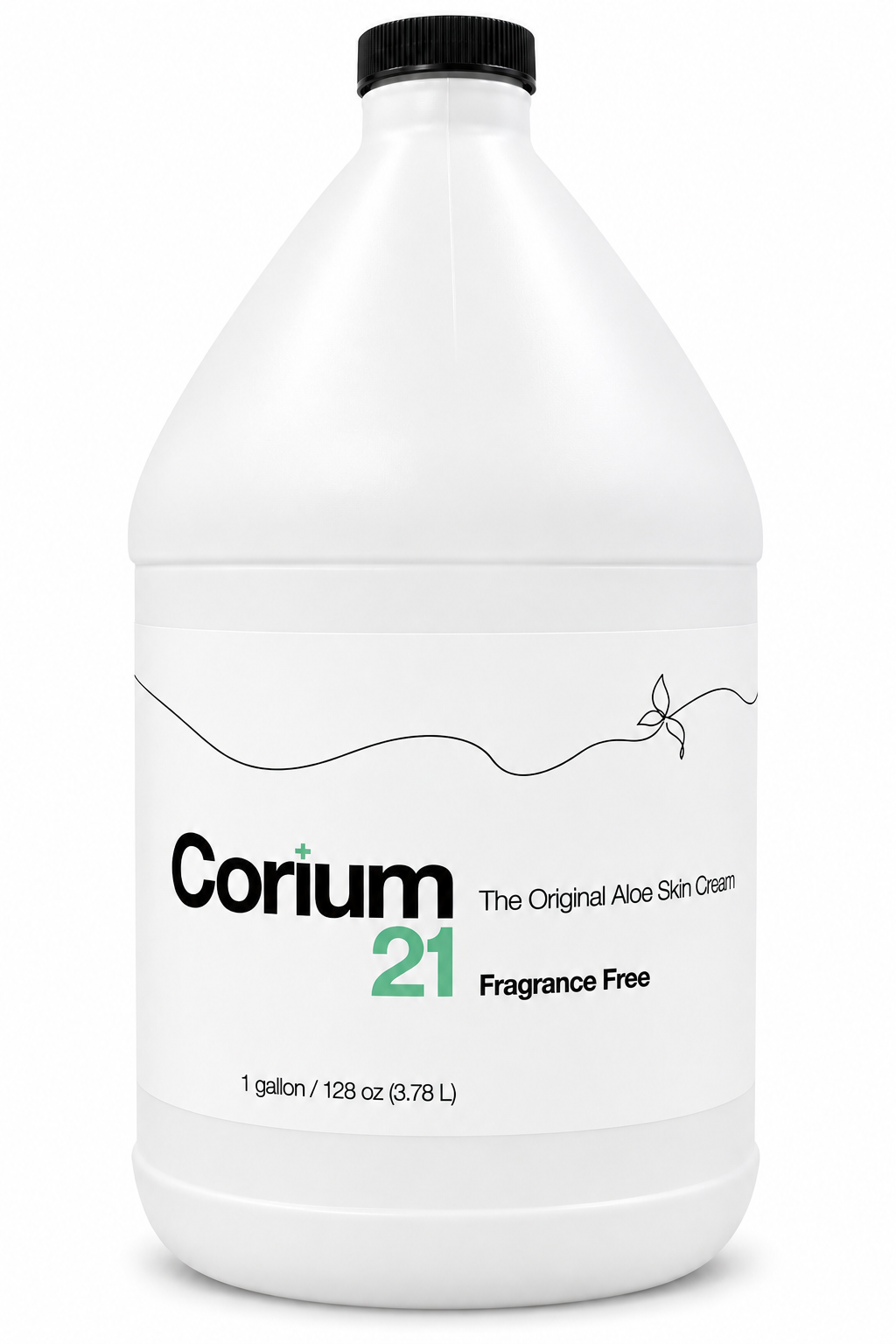Gallon of Corium 21 aloe vera skin cream, fragrance free
