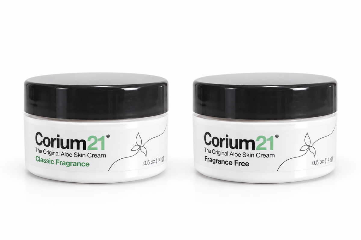 Corium 21 mini sample jars of aloe vera skin cream