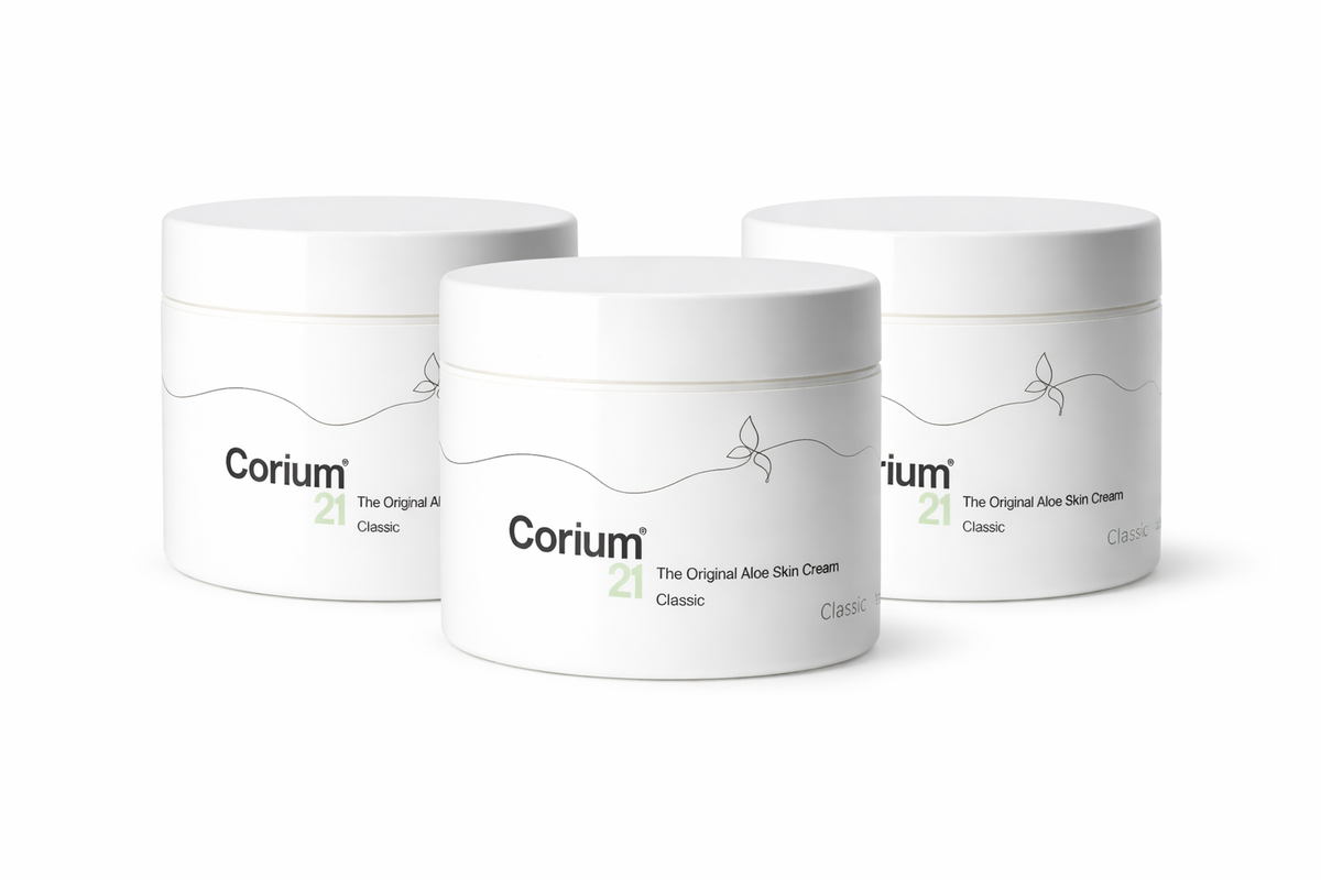 The Signature Trio: three jars of Corium 21 aloe vera skin cream
