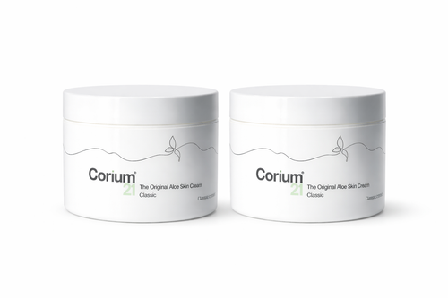 The Essential Duo: two jars of Corium 21 aloe vera skin cream
