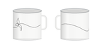 Corium 21 Brand Line Mug, Enamel Camp 12 oz, two views